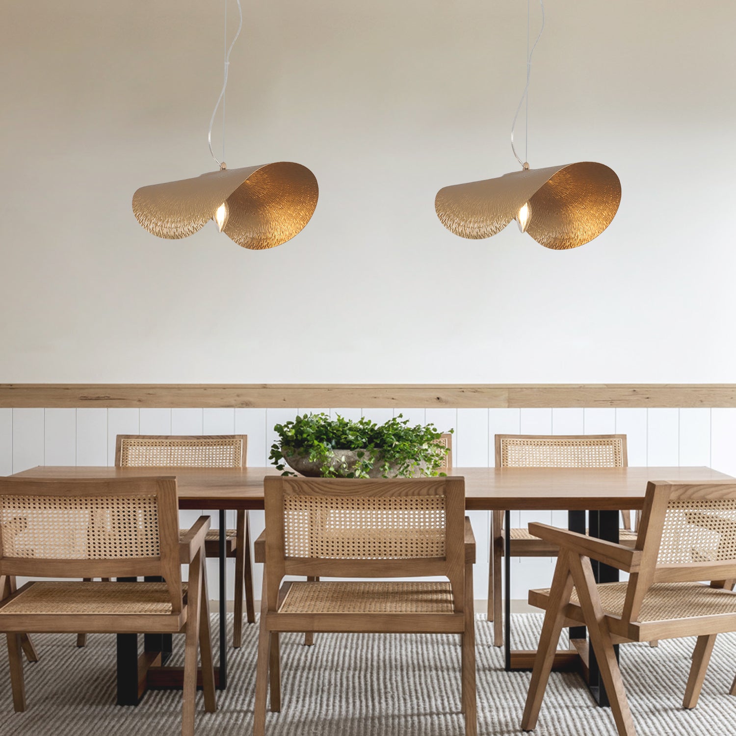 18 in. 1-Light Bronze Vintage Copper Pendant Light, E12 Bulb Base