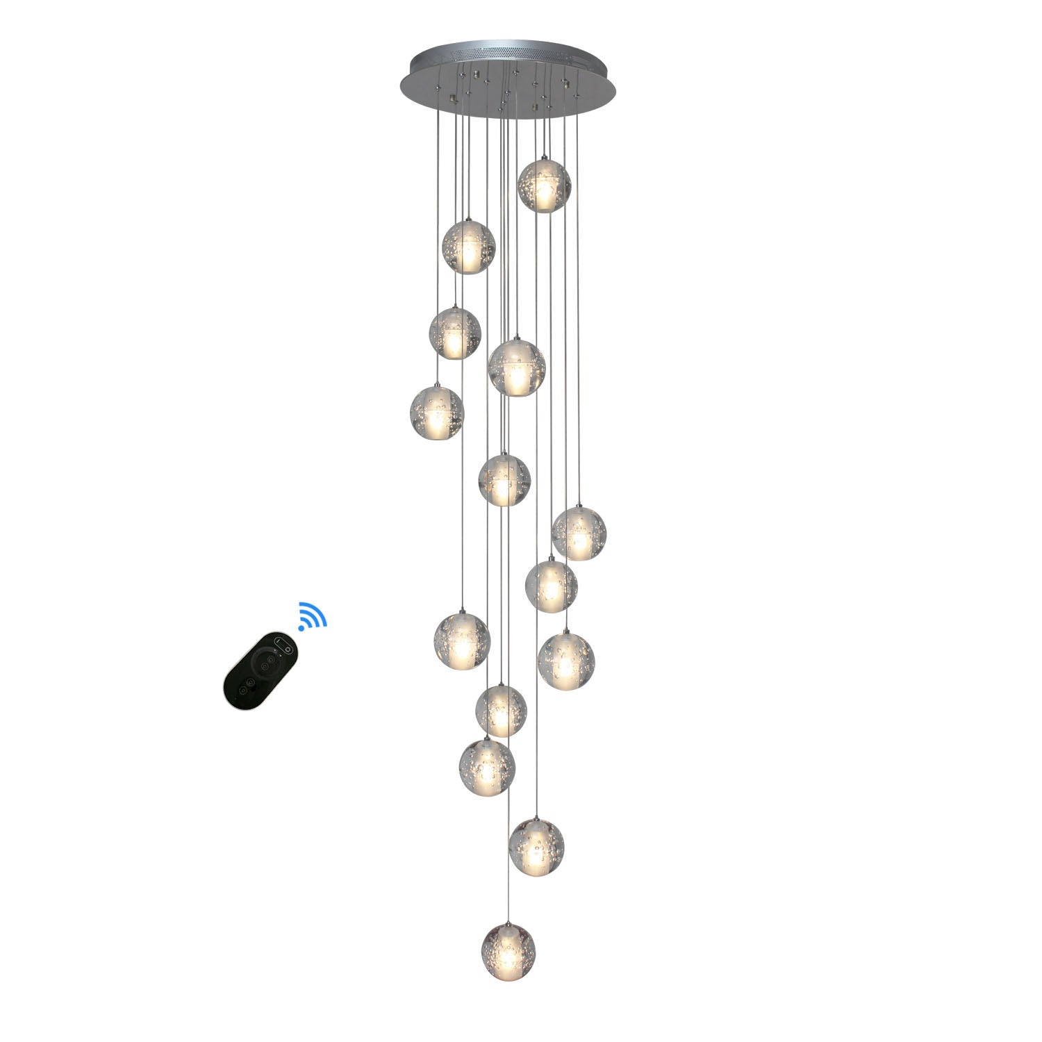 Raindrop 14 Lights Crystal Chandelier with G4 Bulb Base