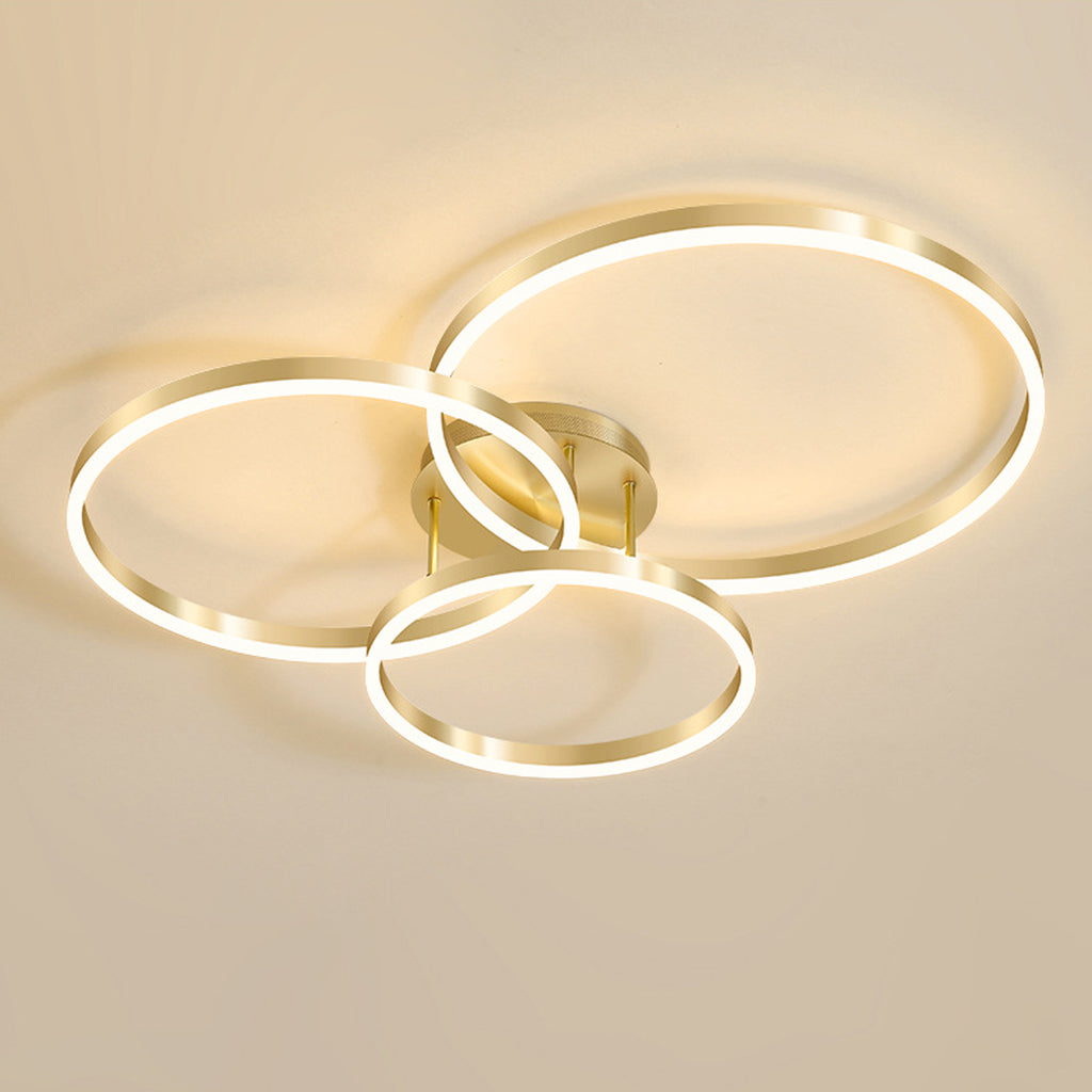 Circle Modern Integrated LED Flush Mount Ceiling Light with Remote Control
