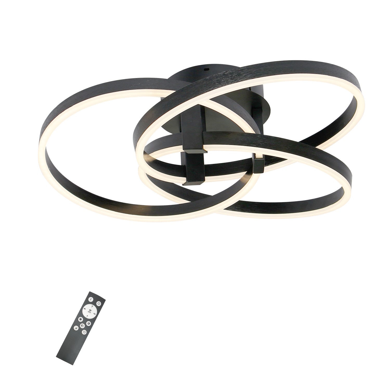 23.6" 3 Light Rings LED Dimmable Flower Flush Mount Ceiling Light