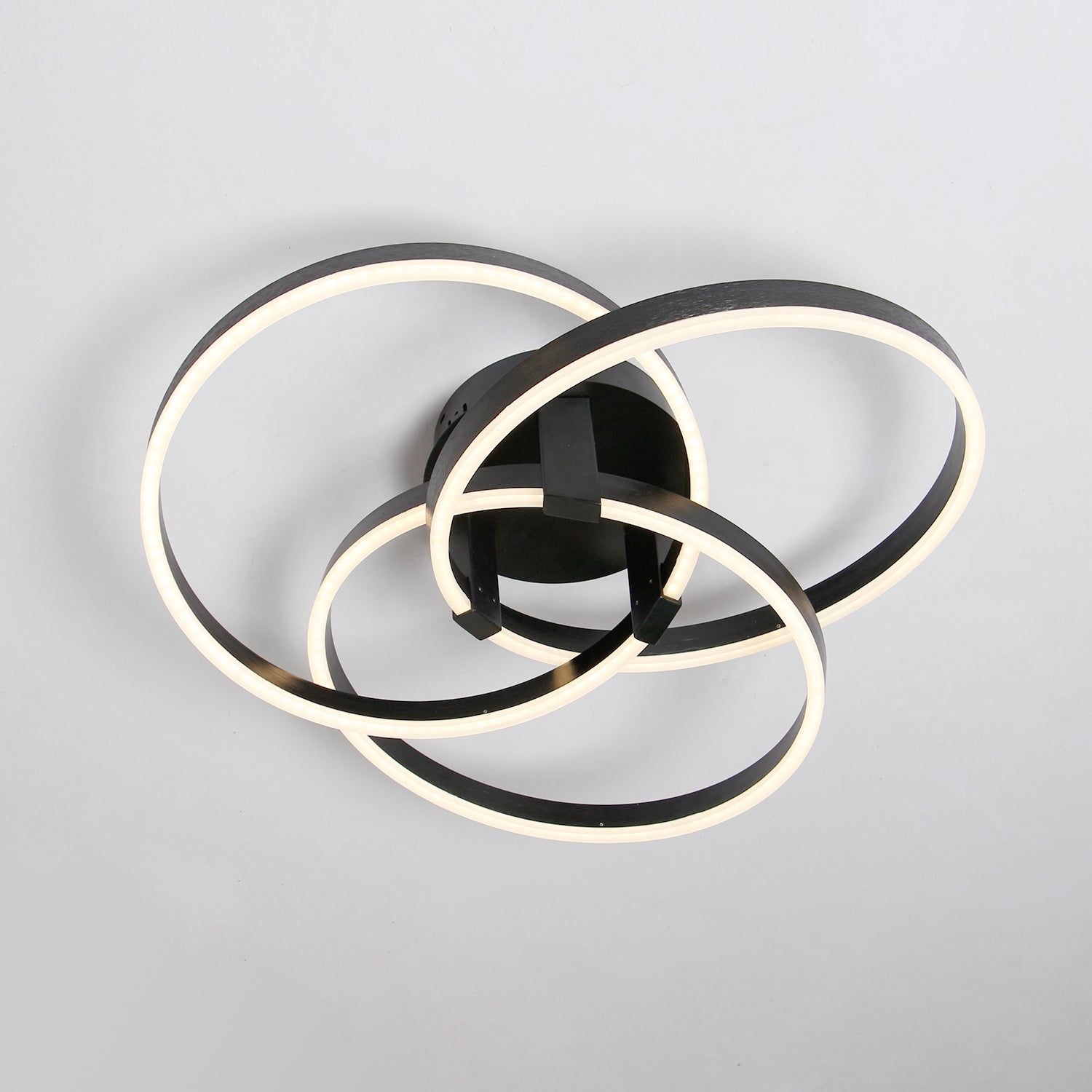 23.6" 3 Light Rings LED Dimmable Flower Flush Mount Ceiling Light