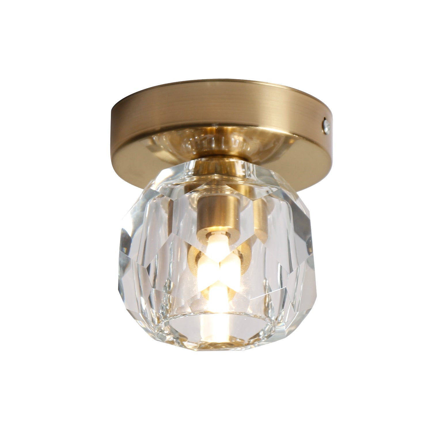 1-Lighting 4.7" Crystal Ball Shade Mini-Ceiling Light for Corridor Balcony Corner