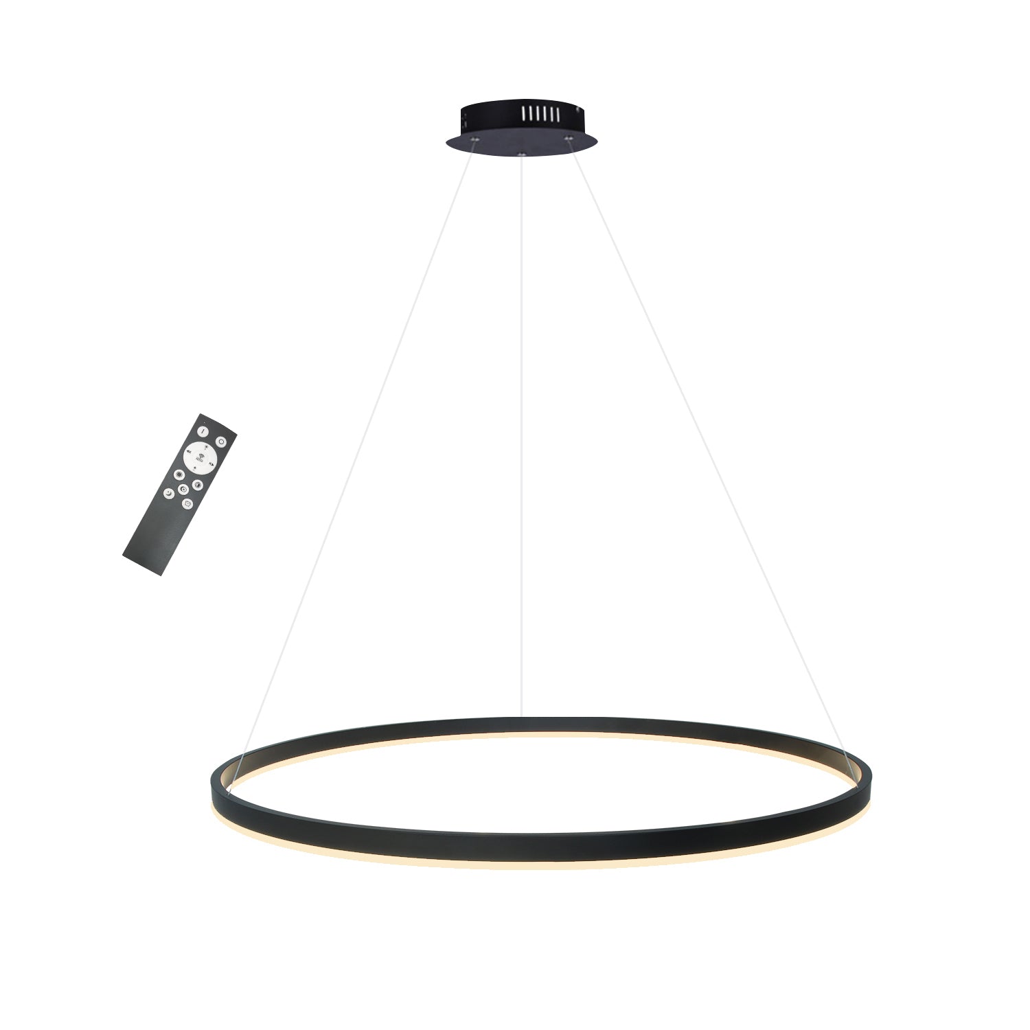 1 Ring LED Dimmable Acrylic Shade Pendant Light with Remote Control,H1.4"