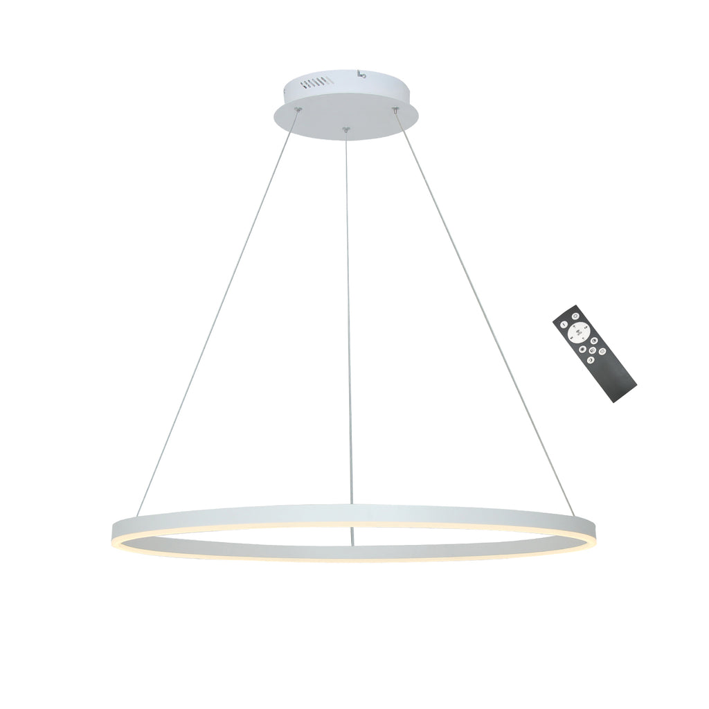 1 Ring LED Dimmable Acrylic Shade Pendant Light with Remote Control,H1.4"