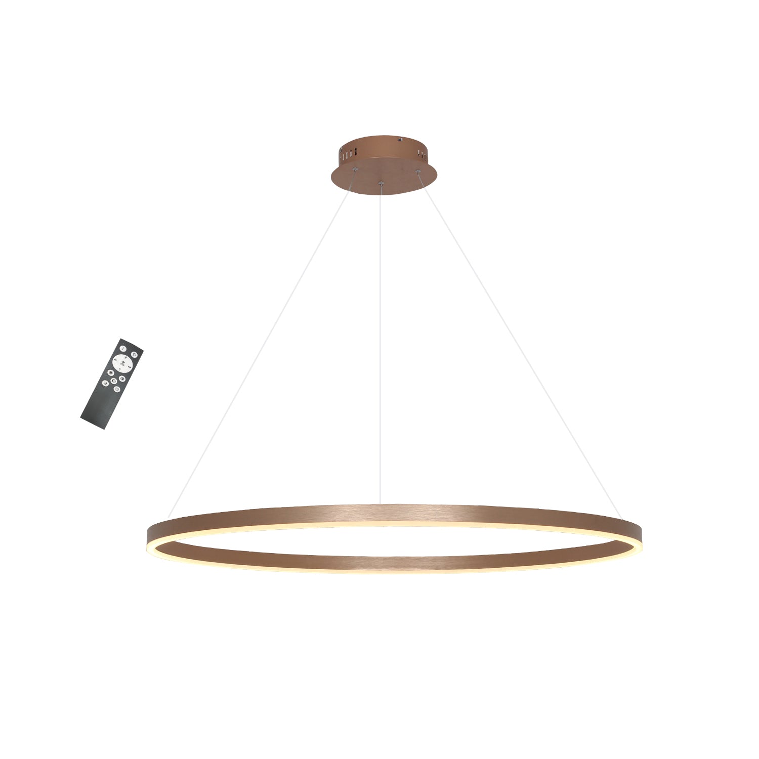 1 Ring LED Dimmable Acrylic Shade Pendant Light with Remote Control,H1.4"