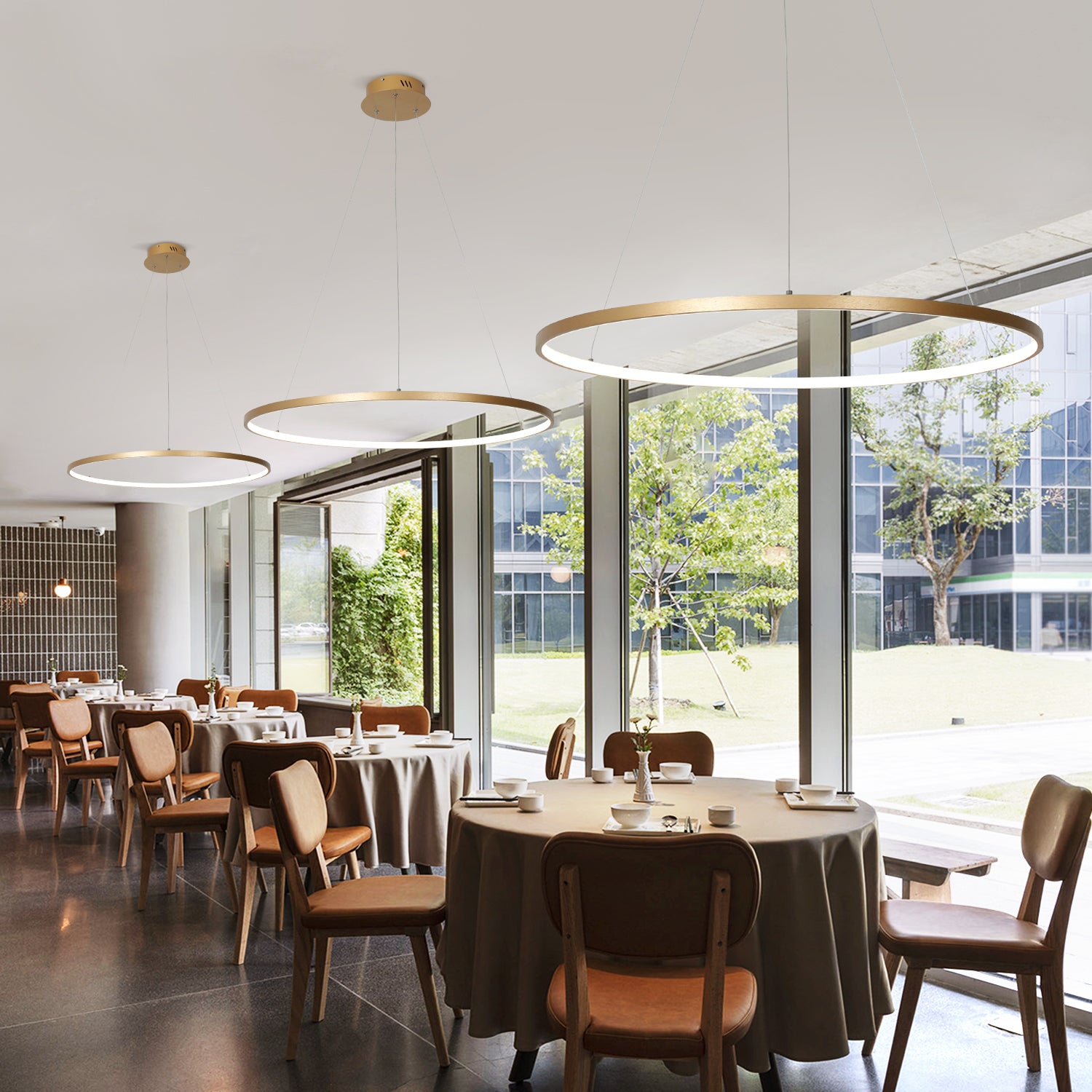 1 Ring Dimmable Integrated LED Pendatn Light,H0.8"