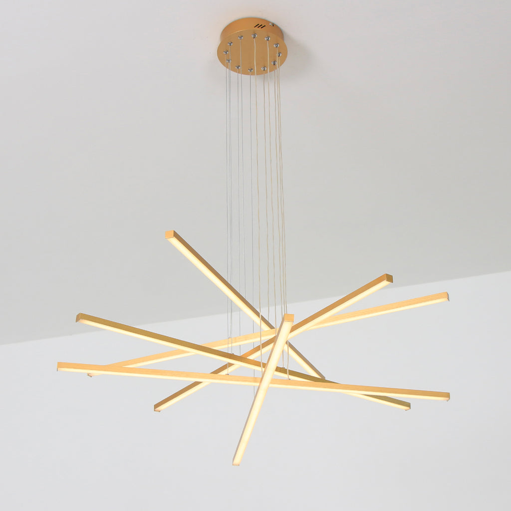 3/6 Lights Linear Sputnik LED Triac Dimmable Chandeliers