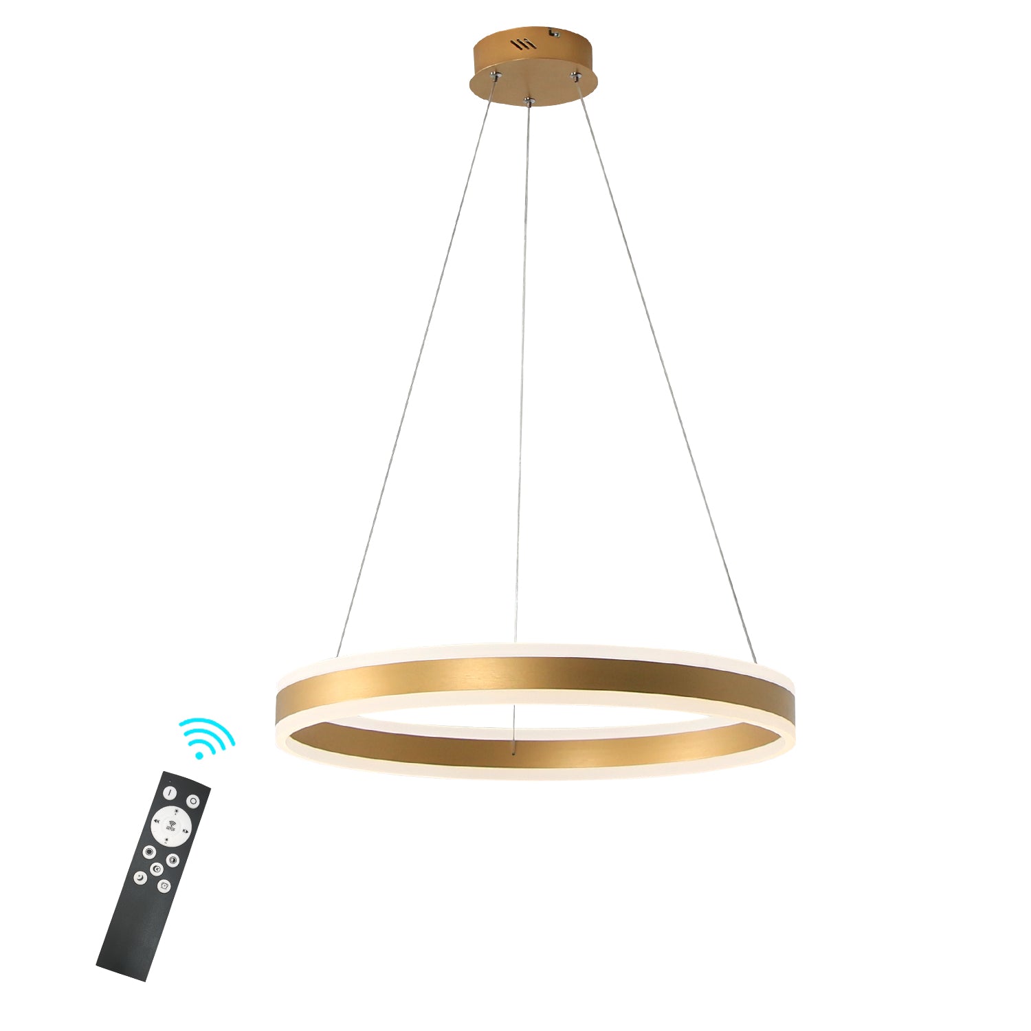 1 Ring Up&Down Light Dimmable Integrated LED Pendant Light with Remote Control