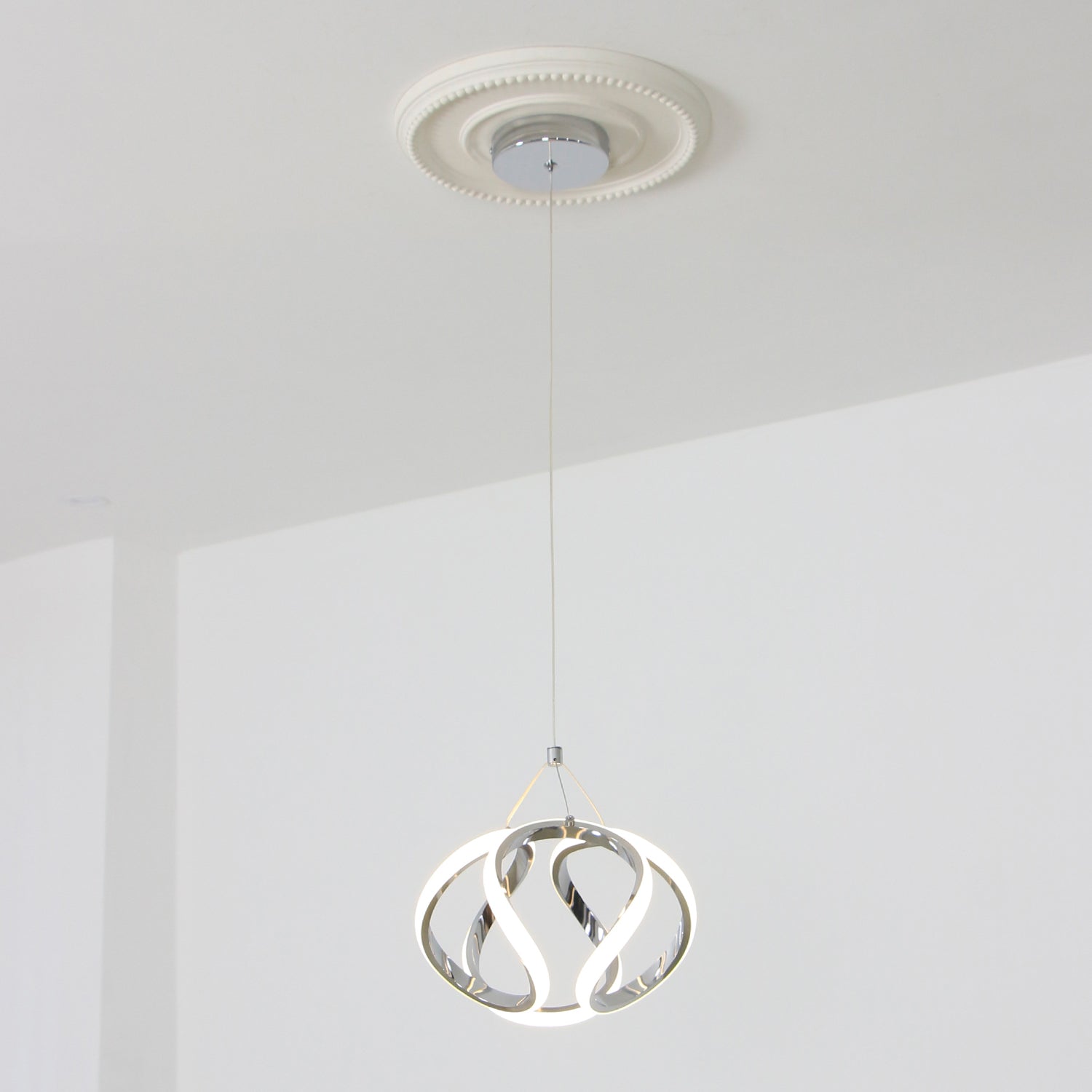 10" Swirl LED 12-Watt Statement Triac Dimmable Mini Pendant Light for Entrance Kitchen Aisle