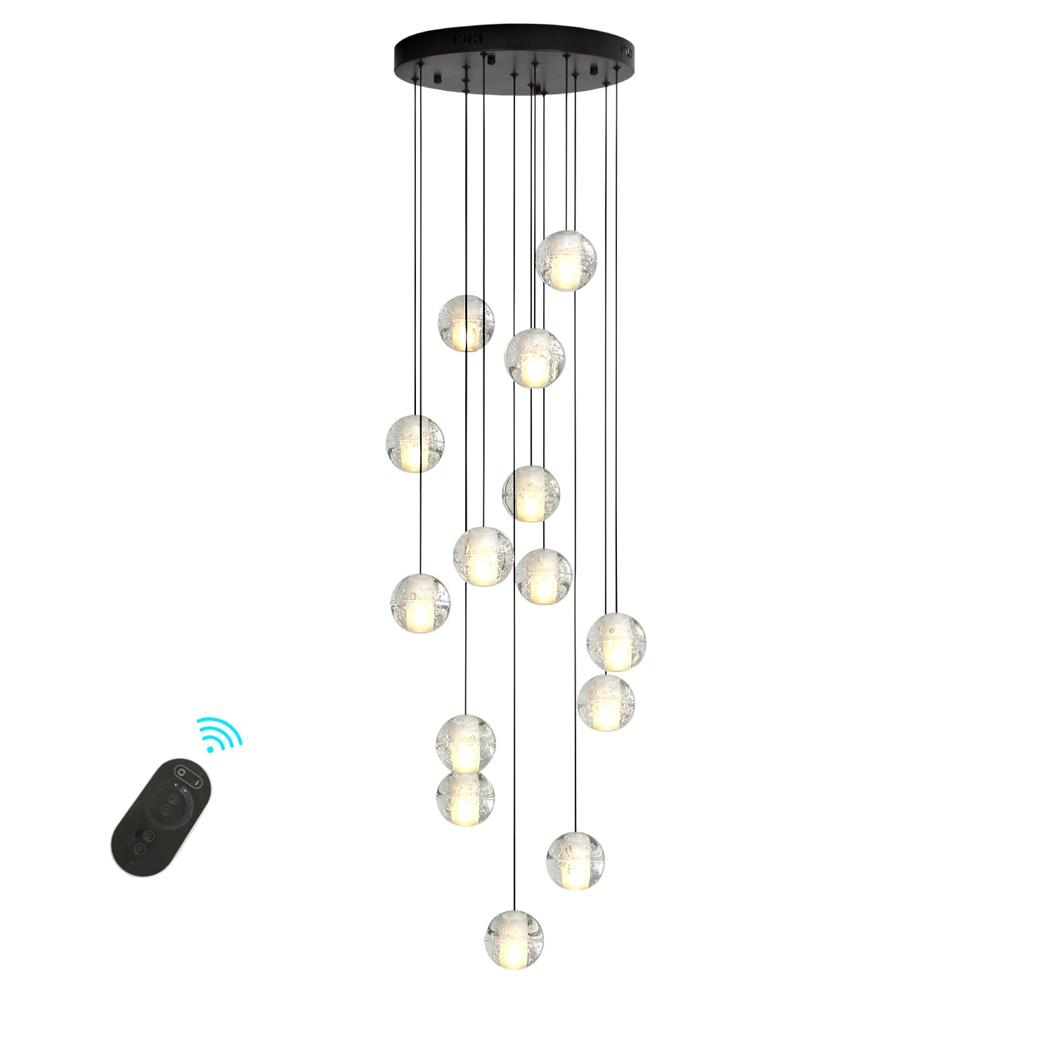 Raindrop 14 Lights Crystal Chandelier with G4 Bulb Base