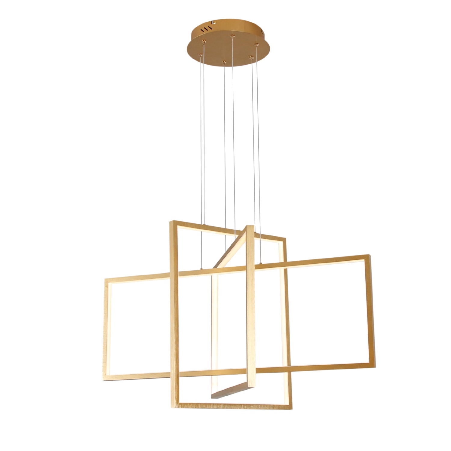 3 Lights 31.4" Rectangle Modern LED Dimmable Chandelier