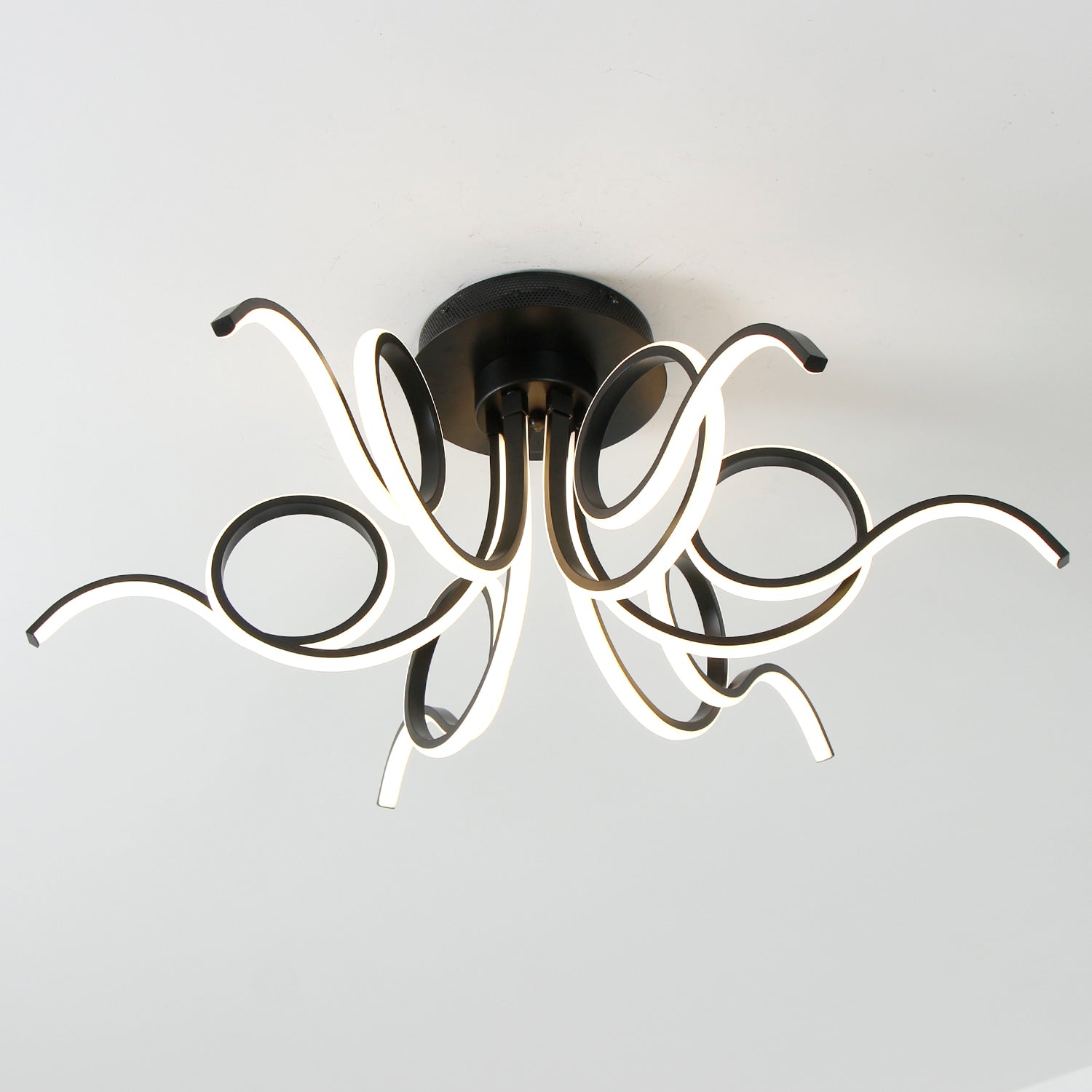 32“ 6 Lights Flower Modern LED Triac Dimmable Flush Mount Ceiling Light