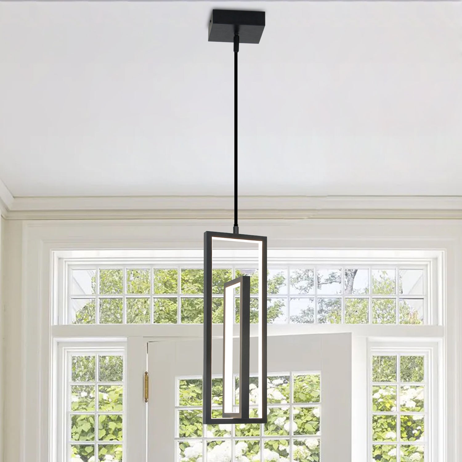 18.8"H*6"W 2-Light Modern Integrated LED Dimmable Mini-Pendant Light with Warm Light