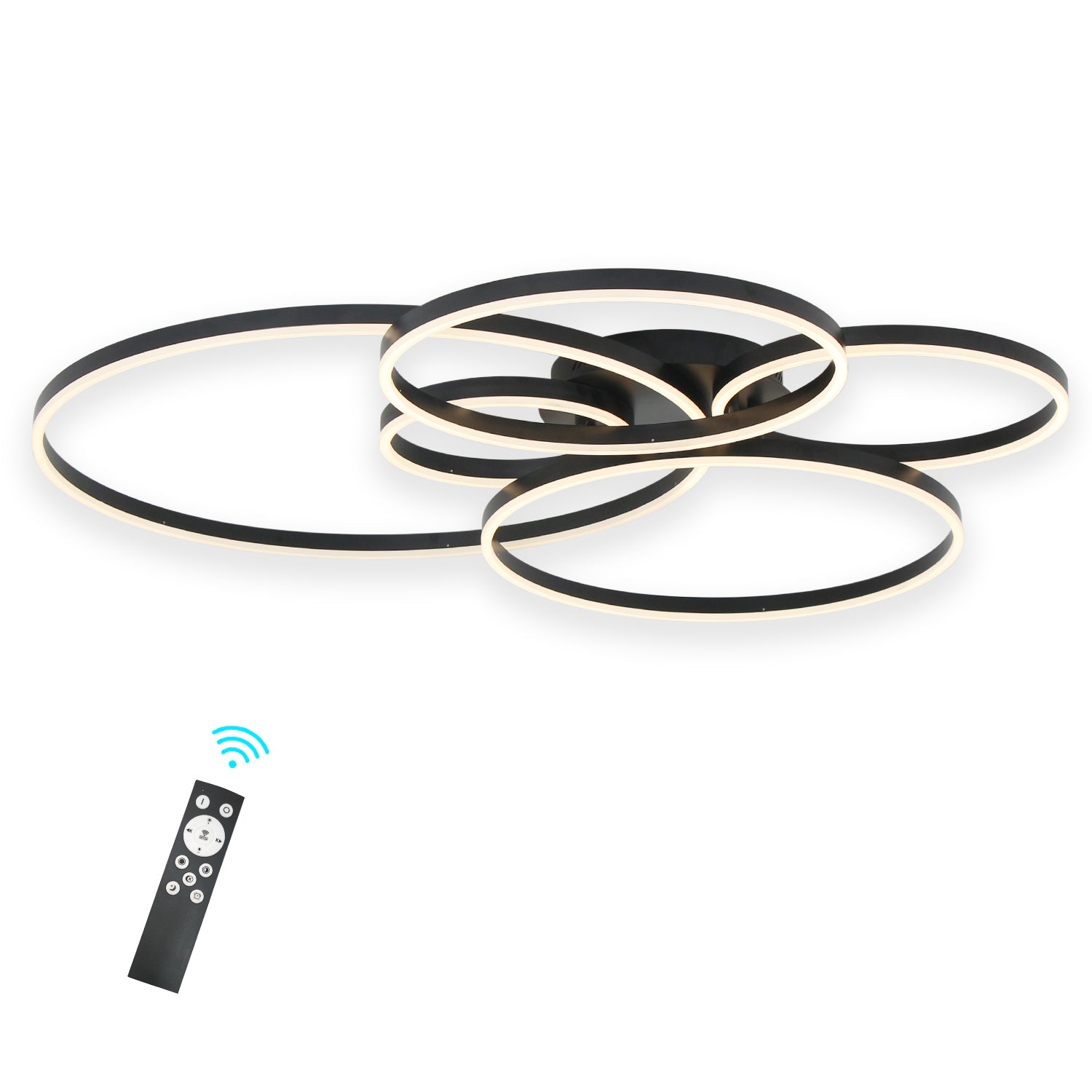 Circle Modern Integrated LED Flush Mount Ceiling Light with Remote Control