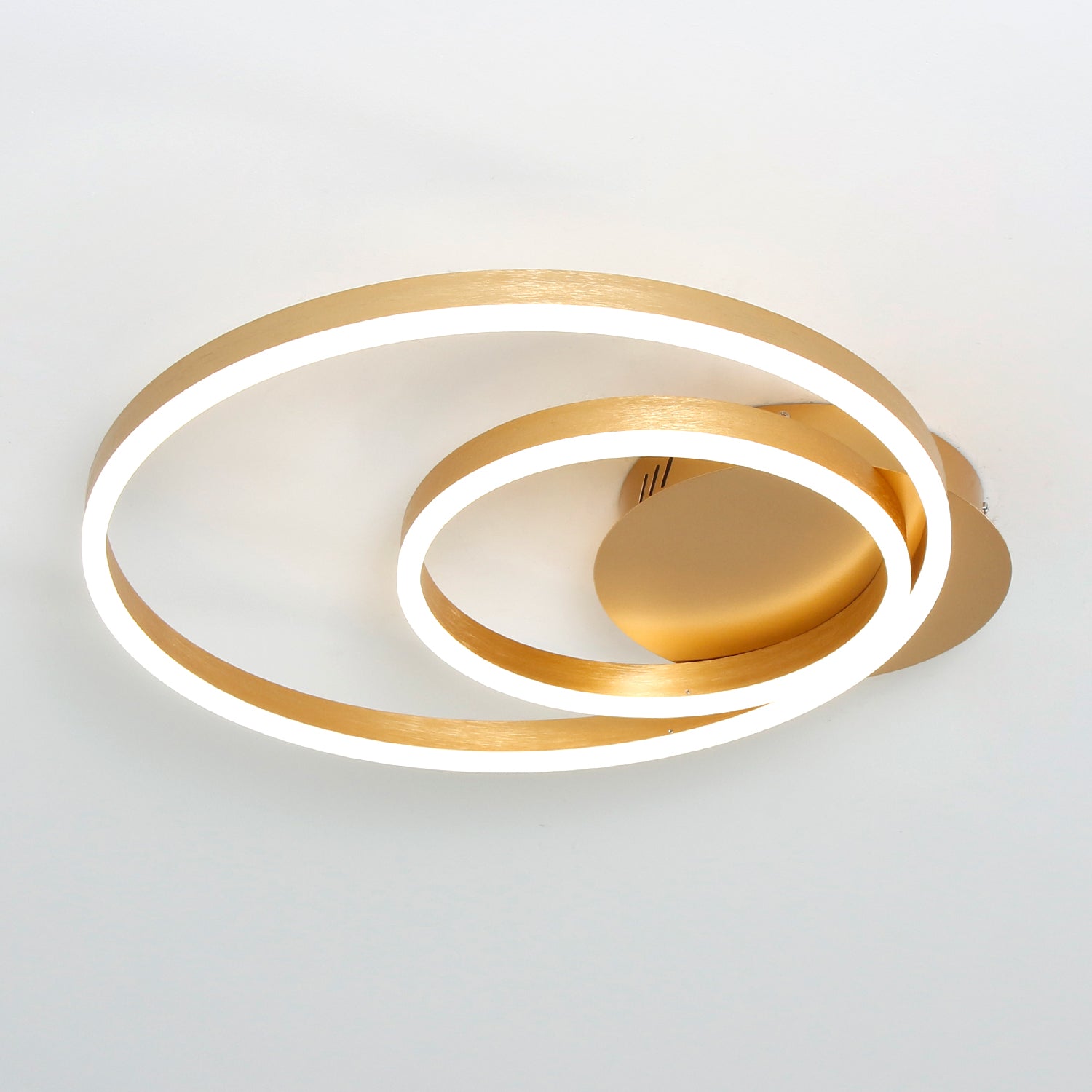L22" 2 Lights Rings Modern LED Triac Dimmable Flush Mount for Bedroom Dining Room Foyer