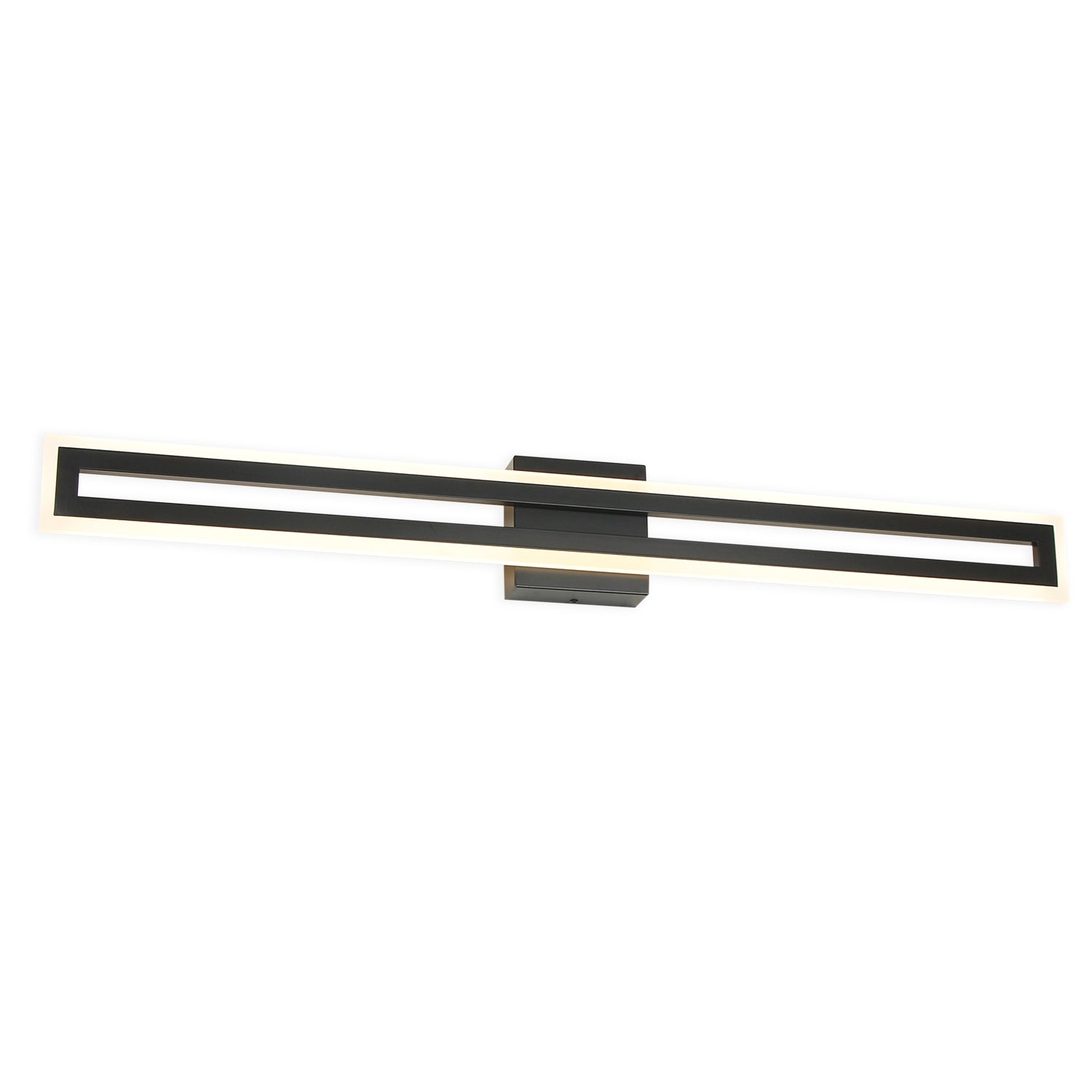 24/32/40 In. Rectangle Black Dimmable LED Wall Sconces with Acrylic Shade