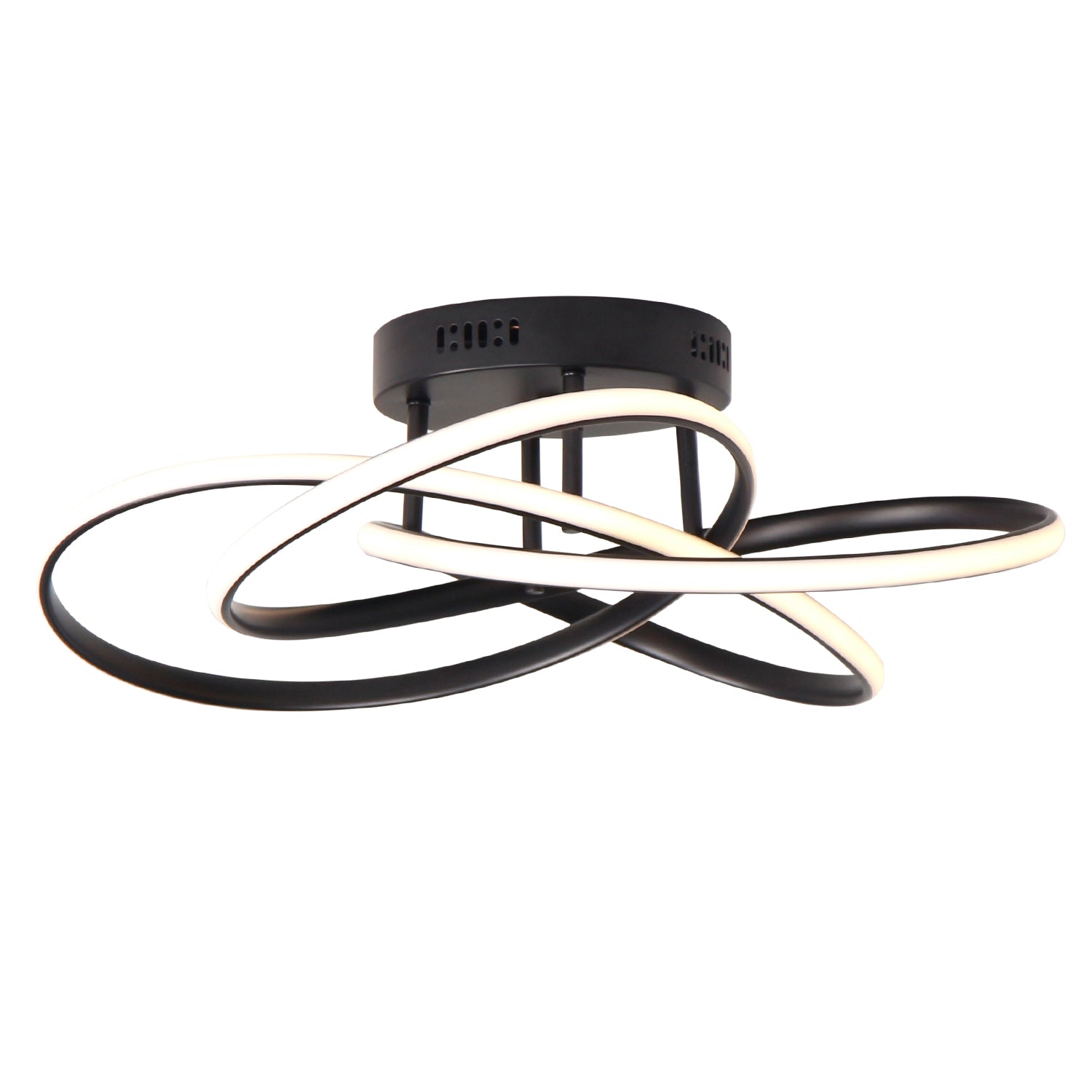 Swirl Modern LED Triac Dimmable Flush Mount for Bedroom Hallway Entrance