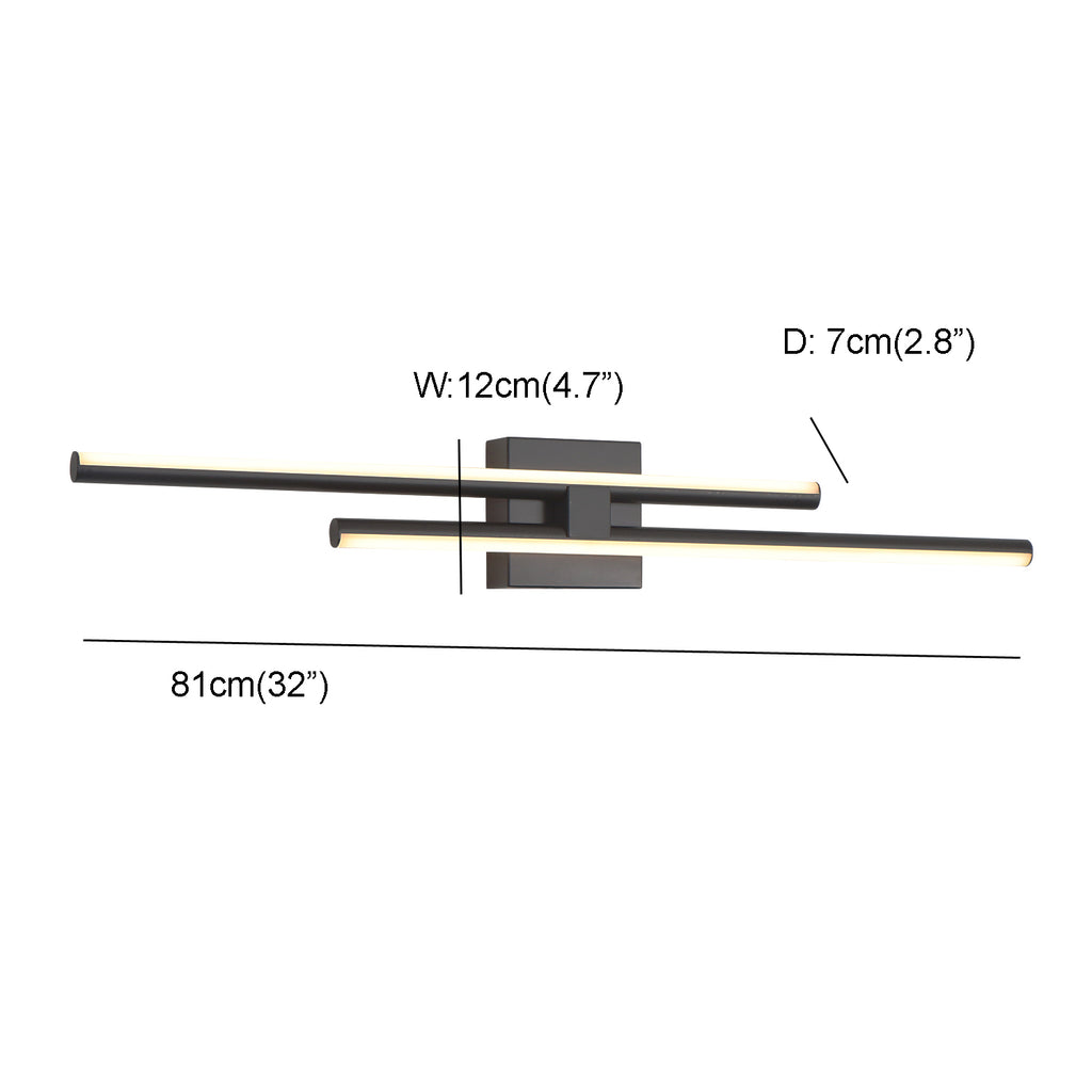 24"/32"/40" 2 Lights Minimalist Linear LED Wall Sconce,Vanity Light
