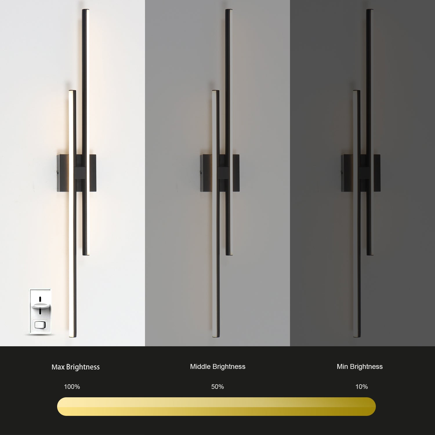 24"/32"/40" 2 Lights Minimalist Linear LED Wall Sconce,Vanity Light