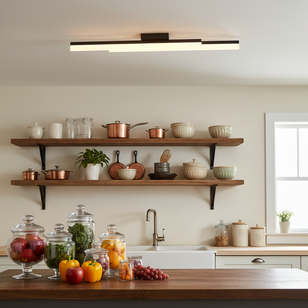 2-Lights Linear Modern LED Triac Dimmable Flush Mount with Acrylic Shade