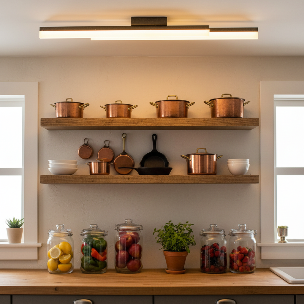 2-Lights Linear Modern LED Triac Dimmable Flush Mount with Acrylic Shade