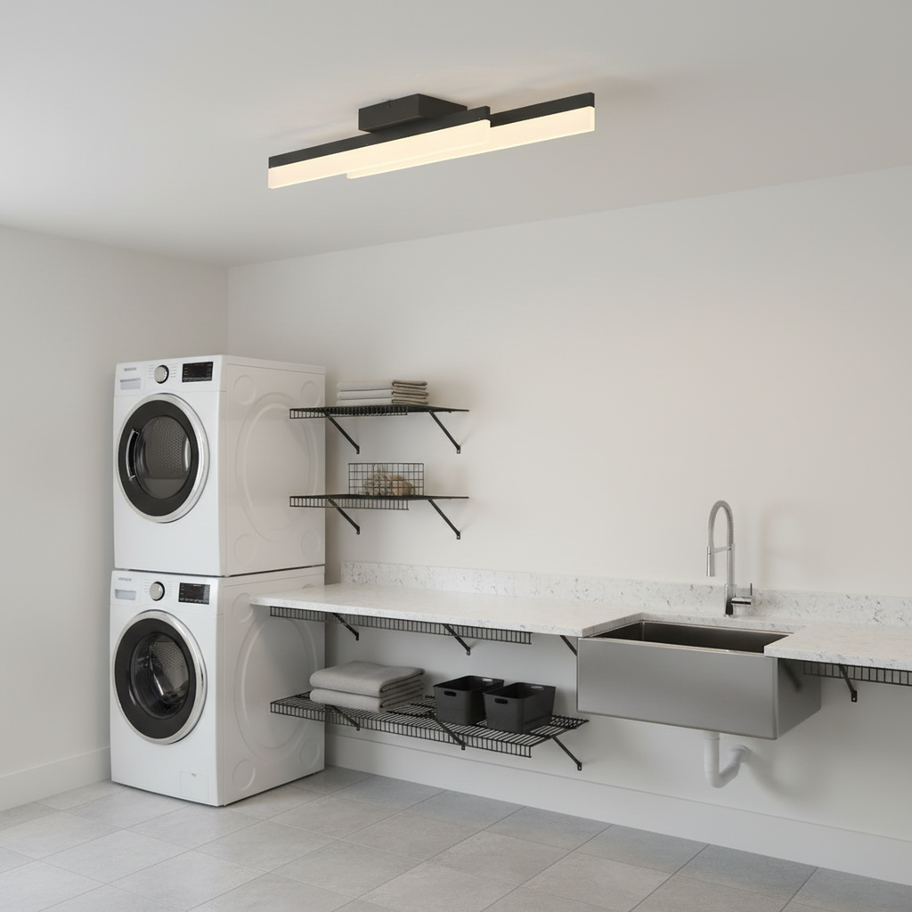 2-Lights Linear Modern LED Triac Dimmable Flush Mount with Acrylic Shade